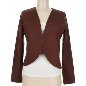 Ripley Rader Chocolate Brown Ponte Knit Bolero Blazer Medium